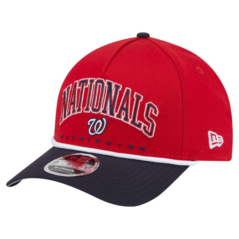 Red/Navy Washington Nationals New Era Arch 9FORTY A-Frame M-Crown Adjustable Hat