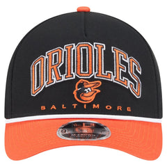 Black/Orange Baltimore Orioles New Era Arch 9FORTY A-Frame M-Crown Adjustable Hat