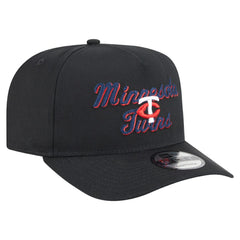 Black Minnesota Twins New Era Chainstitch 9FIFTY A-Frame Snapback Hat