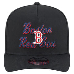 Black Boston Red Sox New Era Chainstitch 9FIFTY A-Frame Snapback Hat
