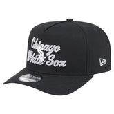 Black Chicago White Sox New Era Chainstitch 9FIFTY A-Frame Snapback Hat