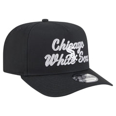 Black Chicago White Sox New Era Chainstitch 9FIFTY A-Frame Snapback Hat