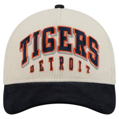Cream/Navy Detroit Tigers New Era Sided Corduroy 9FORTY A-Frame Adjustable Hat