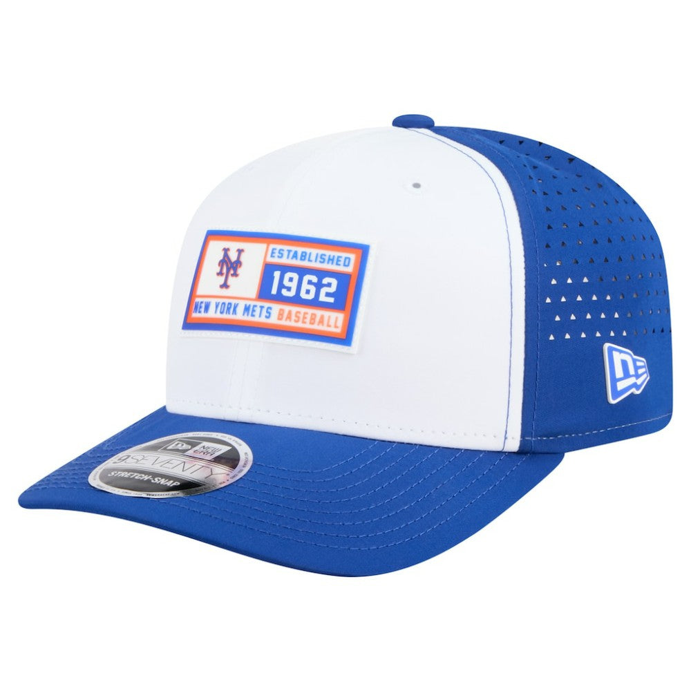 White/Royal New York Mets New Era Established Patch 9SEVENTY Adjustable Hat