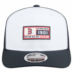 White/Navy Boston Red Sox New Era Established Patch 9SEVENTY Adjustable Hat