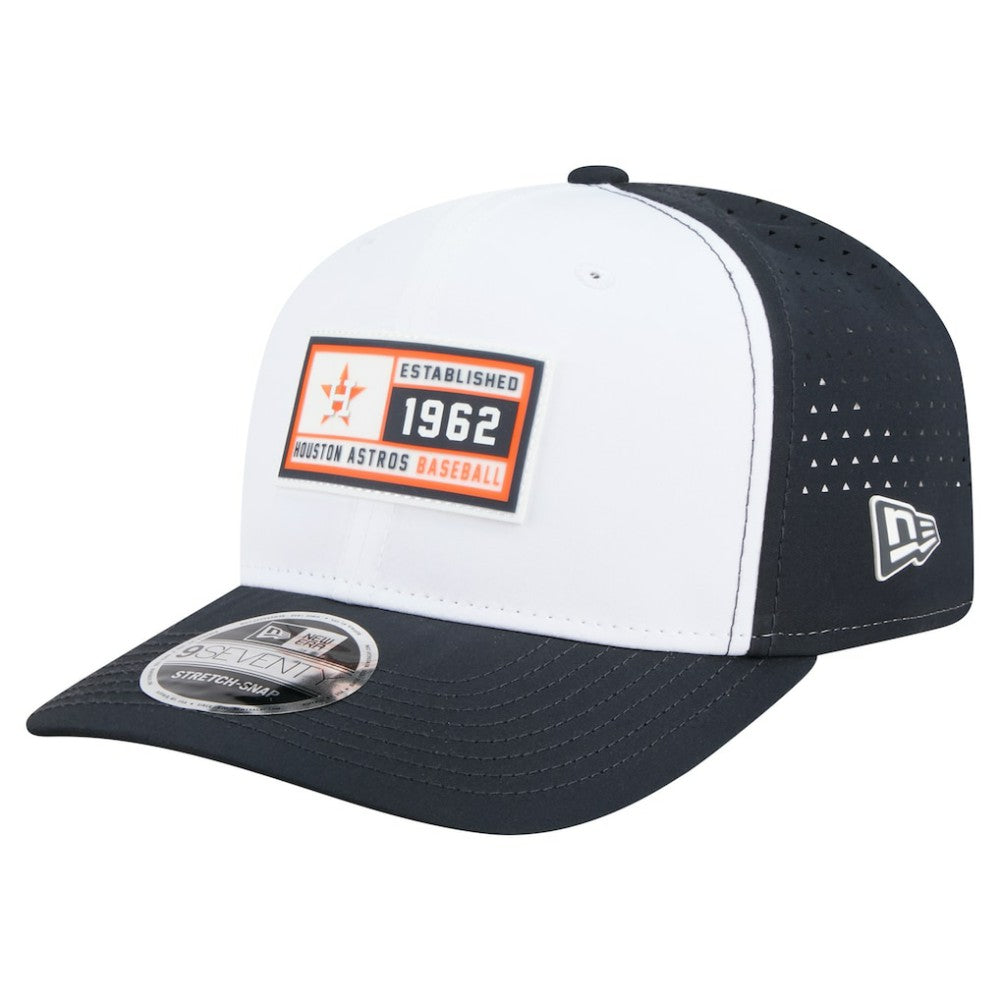 White/Navy Houston Astros New Era Established Patch 9SEVENTY Adjustable Hat