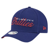 Royal Philadelphia Phillies New Era Women's Metallic A-Frame 9FORTY Adjustable Hat