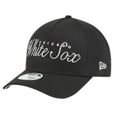 Black Chicago White Sox New Era Women's Metallic A-Frame 9FORTY Adjustable Hat