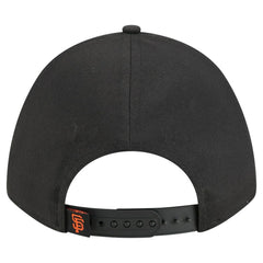 Black San Francisco Giants New Era Women's Metallic A-Frame 9FORTY Adjustable Hat