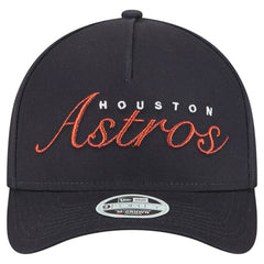 Navy Houston Astros New Era Women's Metallic A-Frame 9FORTY Adjustable Hat