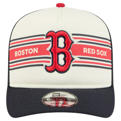 Cream/Navy Boston Red Sox New Era Banner A-Frame 9FIFTY Trucker Snapback Hat