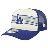 Cream/Royal Los Angeles Dodgers New Era Banner A-Frame 9FIFTY Trucker Snapback Hat