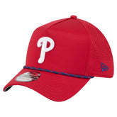 Red Philadelphia Phillies New Era 39THIRTY A-Frame Perforated Flex Hat