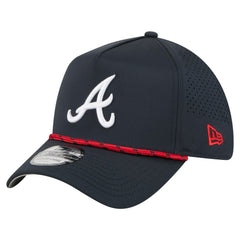 Navy Atlanta Braves New Era 39THIRTY A-Frame Perforated Flex Hat