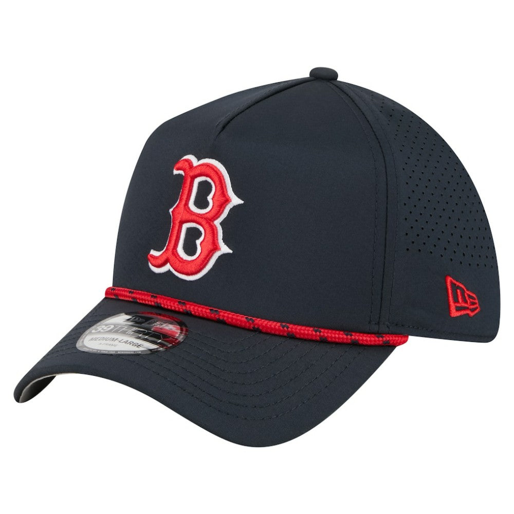 Navy Boston Red Sox New Era 39THIRTY A-Frame Perforated Flex Hat