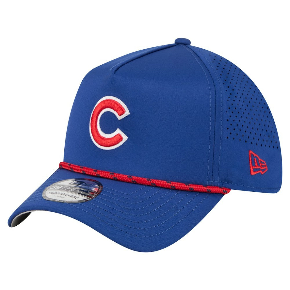 Royal Chicago Cubs New Era 39THIRTY A-Frame Perforated Flex Hat