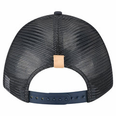 Stone/Navy Houston Astros New Era Text A-Frame Trucker 9FORTY Hat