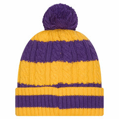 Women's Braided Cuffed Knit Hat with Pom - Minnesota Vikings Hats