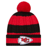 Women's Braided Cuffed Knit Hat with Pom - Kansas City Chiefs Hats