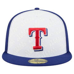 White/Royal Texas Rangers New Era Repeat 59FIFTY Fitted Hat