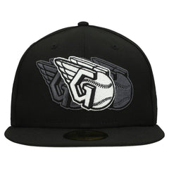 Black Cleveland Guardians New Era Tri-Hit 59FIFTY Fitted Hat