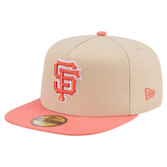 Light Beige/Coral San Francisco Giants New Era Two-Tone Color Pack A-Frame 59FIFTY Fitted Hat