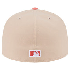 Light Beige/Coral Chicago Cubs New Era Two-Tone Color Pack A-Frame 59FIFTY Fitted Hat