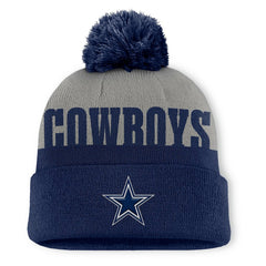 Punter Cuffed Knit Hat with Pom - Dallas Cowboys Hats