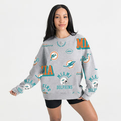 Gameday Couture Women's Always On Repeat Fleece Sweatshirt - Miami Dolphins Sweatshirts