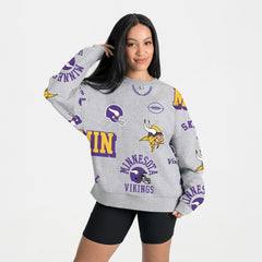 Gameday Couture Women's Always On Repeat Fleece Sweatshirt - Minnesota Vikings Sweatshirts