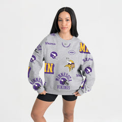 Gameday Couture Women's Always On Repeat Fleece Sweatshirt - Minnesota Vikings Sweatshirts