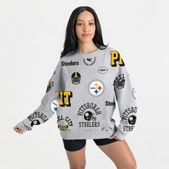 Gameday Couture Women's Always On Repeat Fleece Sweatshirt - Pittsburgh Steelers Sweatshirts