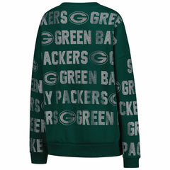 Gameday Couture Women's Oversized Hype Era Rhinestone Text Sweatshirt - Green Bay Packers Sweatshirts