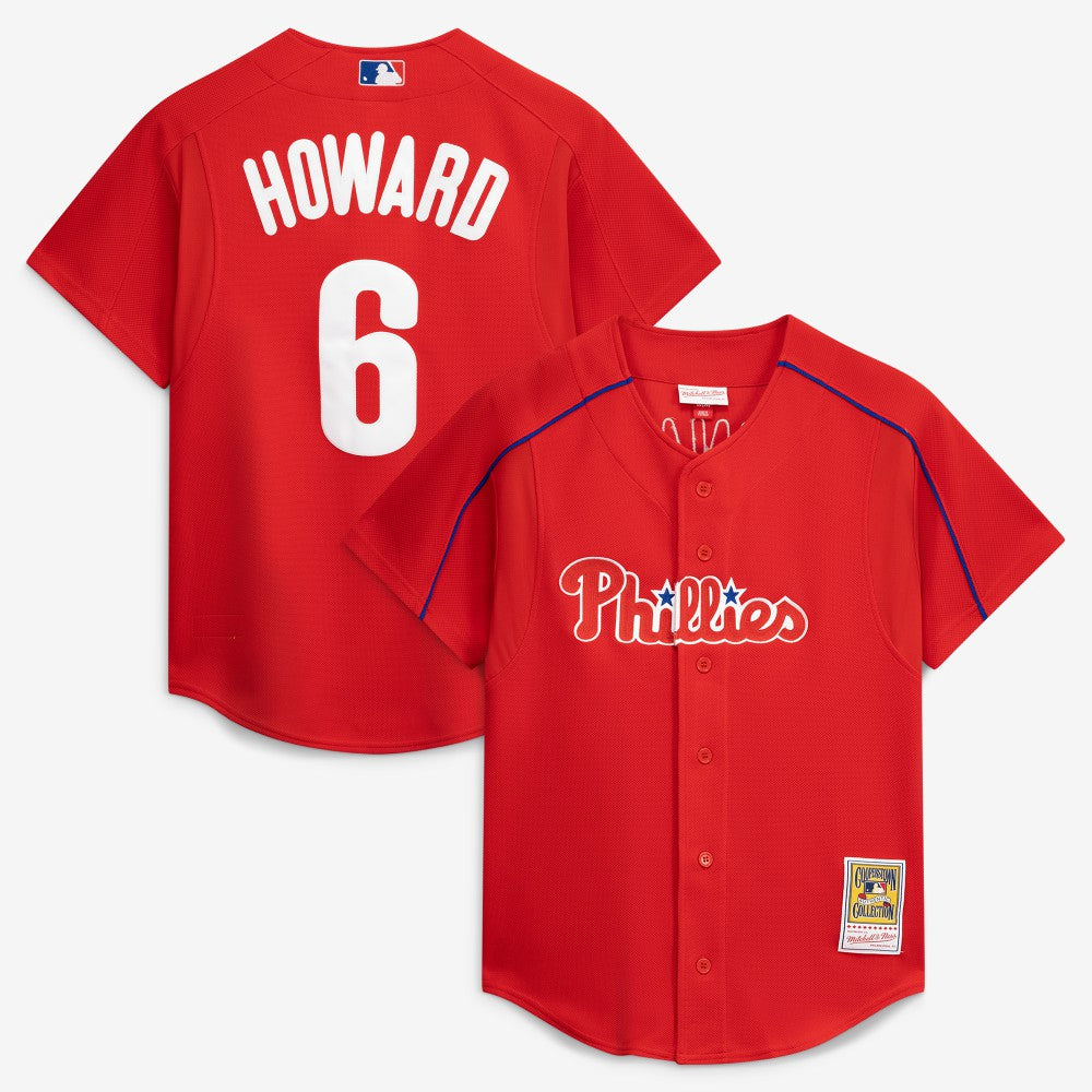 Ryan Howard Philadelphia Phillies Mitchell & Ness Cooperstown Collection Batting Practice Jersey – Red