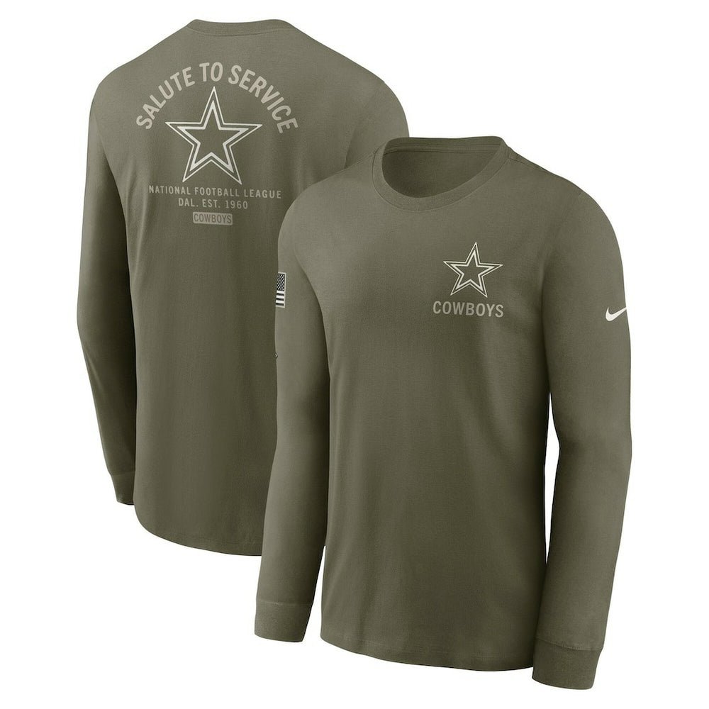 2025 Salute to Service Sideline Long Sleeve T-Shirt - Dallas Cowboys T-shirts