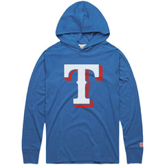 Light Blue Texas Rangers Homage Lightweight Raglan Tri-Blend Pullover Hoodie