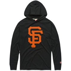 Charcoal San Francisco Giants Homage Lightweight Raglan Tri-Blend Pullover Hoodie