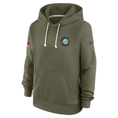 Women's 2025 Salute to Service Sideline Standard Issue Dri-FIT Hoodie - Miami Dolphins Hoodies