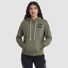 Women's 2025 Salute to Service Sideline Standard Issue Dri-FIT Hoodie - Baltimore Ravens Hoodies