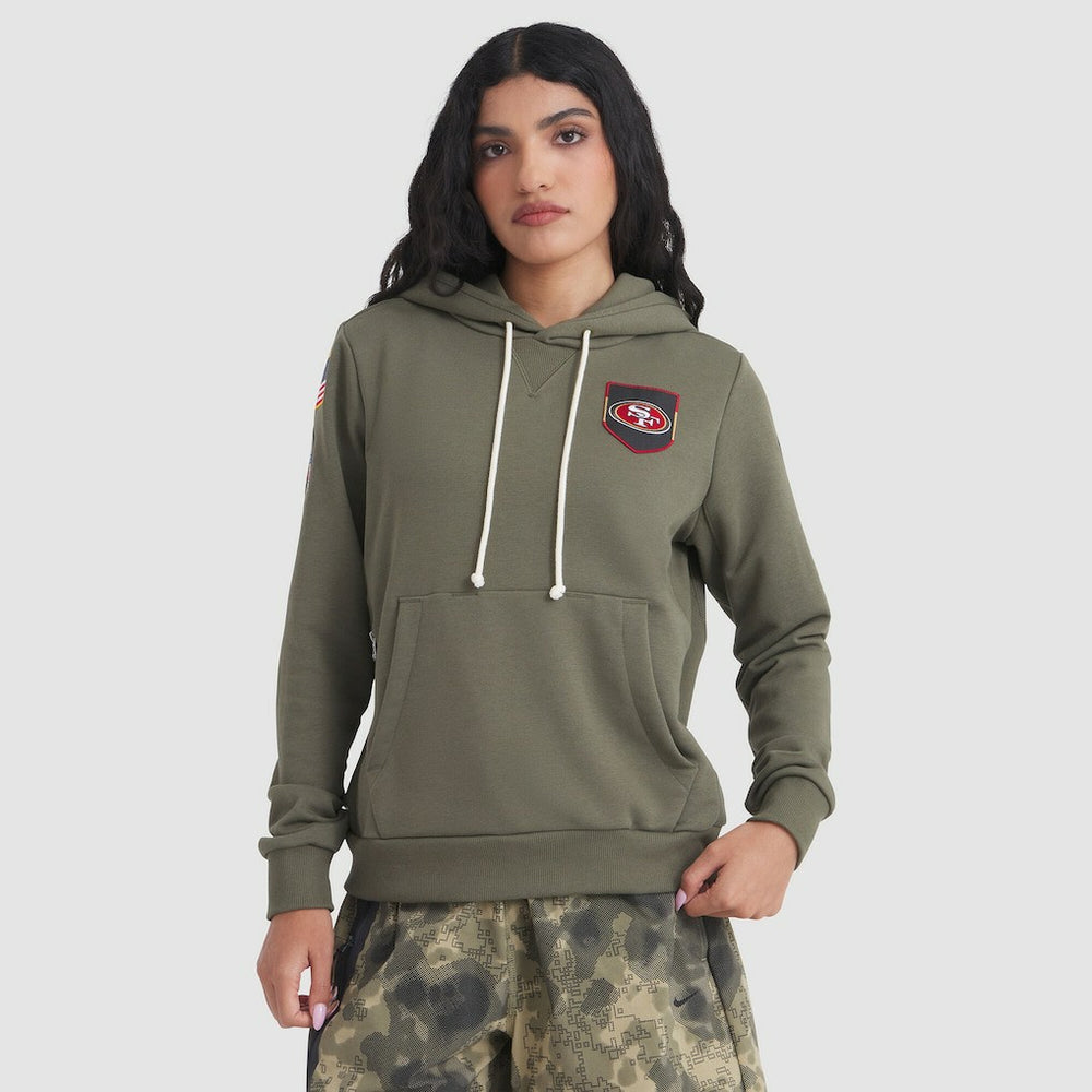 Women's 2025 Salute to Service Sideline Standard Issue Dri-FIT Hoodie - San Francisco 49ers Hoodies