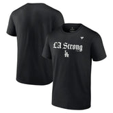 Black Los Angeles Dodgers Fanatics Unisex LA Strong T-Shirt