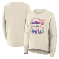 NHL Washington Capitals Fanatics Women's Oversized Vintage Slice Pullover Sweatshirt