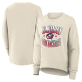 NHL Columbus Blue Jackets Fanatics Women's Oversized Slice Pullover Sweatshirt