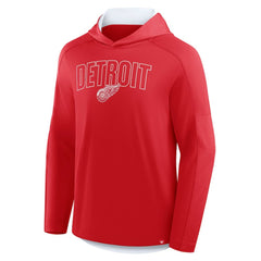 NHL Detroit Red Wings Fanatics Penalty Shot Long Sleeve Hoodie T-Shirt