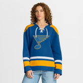 NHL St. Louis Blues Fanatics Women's Icing Long Sleeve Lace Up Sweatshirt
