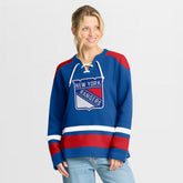 NHL New York Rangers Fanatics Women's Icing Long Sleeve Lace Up Sweatshirt
