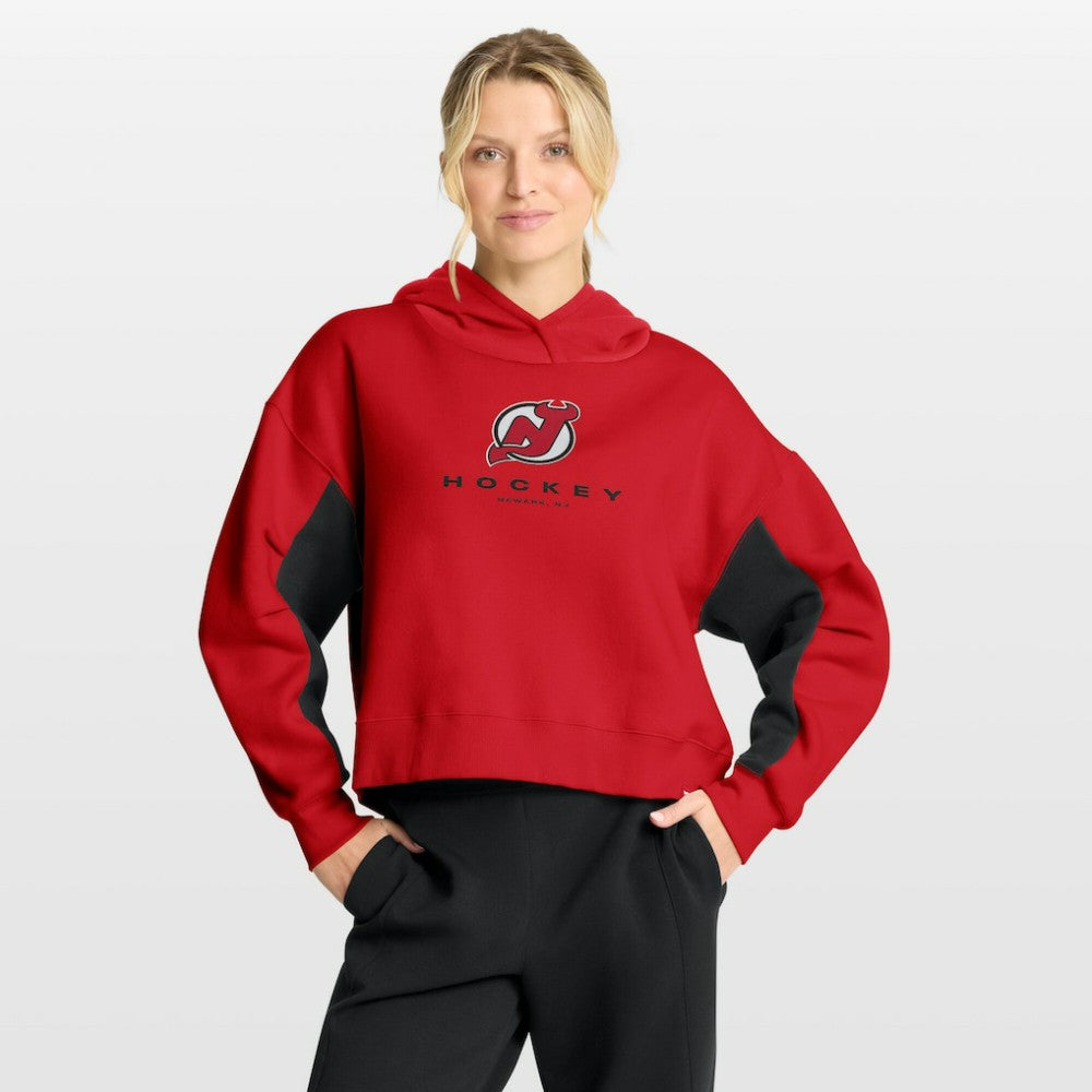 NHL New Jersey Devils Fanatics Women's Back Check Boxy Hoodie