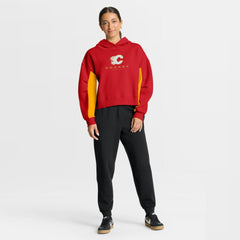 NHL Calgary Flames Fanatics Women's Back Check Boxy Hoodie