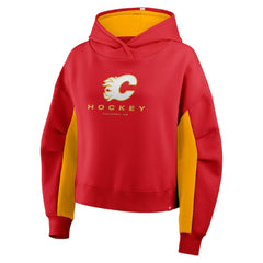 NHL Calgary Flames Fanatics Women's Back Check Boxy Hoodie