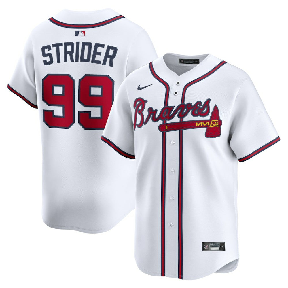 White Spencer Strider Atlanta Braves Nike Home Limited Player Jersey